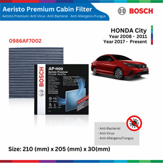 Lọc gió điều hòa BOSCH Aeristo Premium, HONDA City đời xe 2008 đến nay, lọc bụi mịn PM2.5