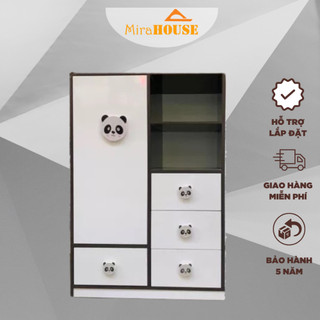 Tủ Nhựa Đài Loan Tay Gấu Xinh Cho Bé, nội thất MIRA HOUSE, tủ quần áo cao 1m24 ngang 84cm sâu 40cm