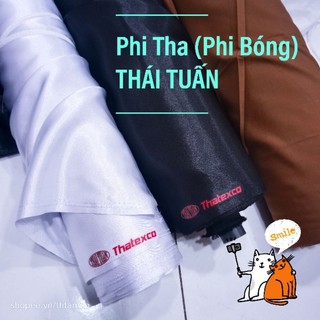 Vải Phi Bóng (Phi Tha) Thái Tuấn Màu Đen / Trắng / Trắng Ngà