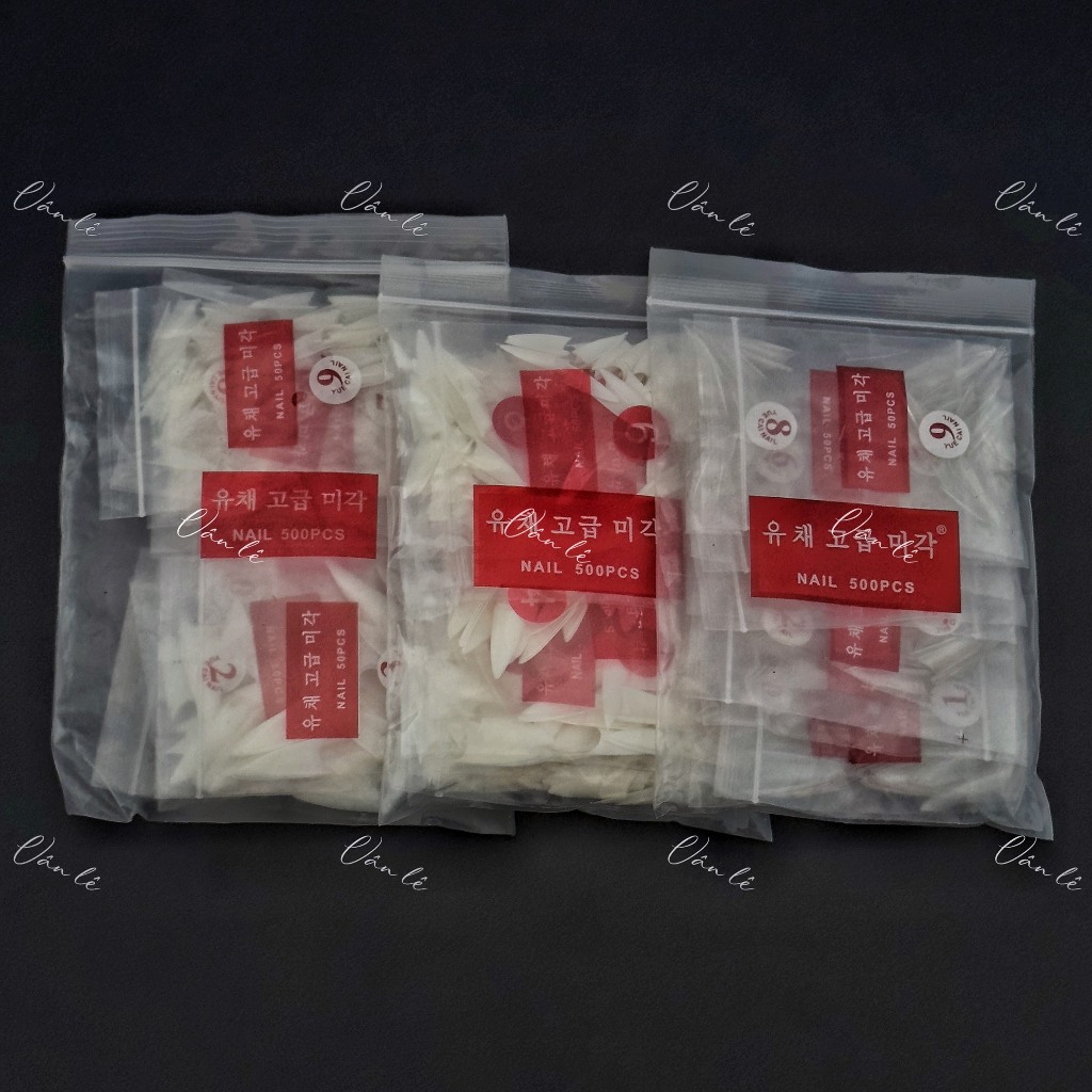 Móng nối nhọn bịch 500 móng 1 túi móng