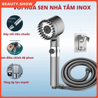 Vòi sen tăng áp bộ 3 trong 1, hoa đầu nhật bản có chế độ suất cao tiết kiệm nước，vòi sen tăng áp，vòi hoa sen tăng áp