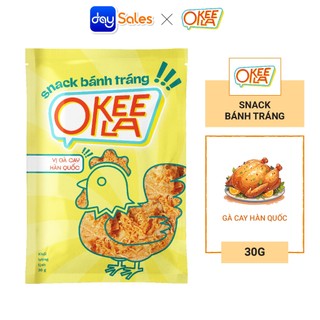 Snack bánh tráng vị gà cay hàn quốc okeela