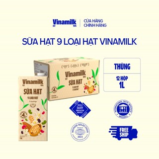 Thùng 12 hộp Sữa hạt 9 loại hạt Vinamilk - Hộp giấy 1L