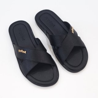 Dép da nam quai chéo hot trend