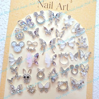 Charm nail charm bươm' charm thỏ charm gấu charm bạc 2024 các mẫu thịnh hành gắn móng tay móng chân trang trí móng tay