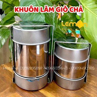 Khuôn làm giò chả, chả lụa chuyên nghiệp bằng inox loại 0,5-1Kg - Khuôn inox ép giò xào cao cấp