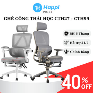 Ghế Công Thái Học Xoay Văn Phòng CTH-27 Có Tựa Đầu Gác Chân Cao Cấp, CTH-99 FULL LƯỚI Ngả Lưng Lên Đến 135 Độ Gác Chân