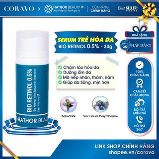 Serum làm chậm lão hoá dưỡng ẩm mờ nhăn sáng da BIO RETINOL WITH BAKUCHIOL TREATMENT 0.5% Hathor Beauty 30ml - Coravo