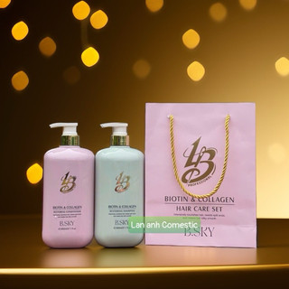 Bộ dầu gội xả siêu mượt B.Sky siêu thơm hương nước hoa Chống gàu chống rụng hiệu quả Dầu gội xả BSKY 800ml x2