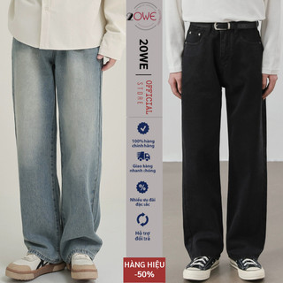 Quần bò ông rộng nam 20WE dáng baggy suông jeans wash style hàn quốc  from to menswear pants 2208