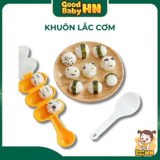  Bộ khuôn lắc cơm tạo hình cơm nắm cho bé ăn dặm kèm thìa - D07 