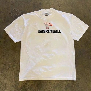 Áo Phông Cổ Tròn Nam Nữ Đẹp Phối Họa Tiết Bóng Rổ Sành Điệu,Chất Liệu Cotton Mềm Mịn Thấm Hút Mồ Hôi Cực Tốt