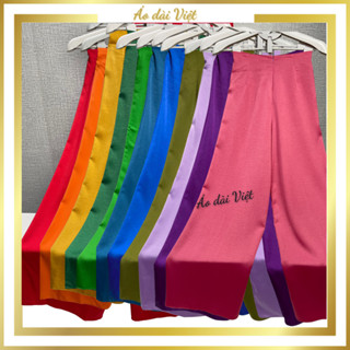 Quần lụa tây thi áo dài truyền thống cách tân 2025 màu đỏ vàng hồng tím xanh trắng đen may sẵn 