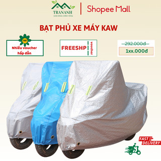 Bạt phủ trùm xe máy KAW , Bạt Trùm Xe Máy Tráng Nhôm 3 Lớp, che nắng che mưa loại dày