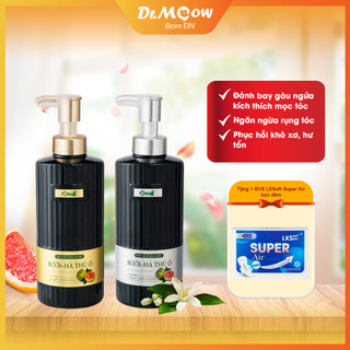 Combo gội xả Susoft chiết xuất Bưởi & Hà Thủ Ô trị gàu ngăn ngừa rụng tóc, kích thích mọc tóc, dưỡng tóc chắc khỏe-500ml