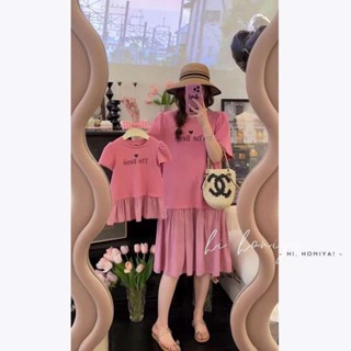 .set váy mẹ con mùa hè mẫu Hàn Quốc cực kì sang chảnh cho mẹ và bé 7-50kg mẹ 42-75kg, đồ gia đình