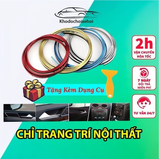Chỉ Viền Trang Trí Nội Thất Ô Tô – Cuộn 5M