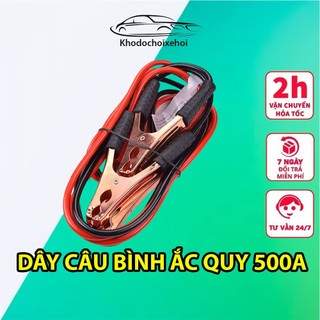 Dây Câu Bình Ắc Quy Ô Tô 500A Lõi Đồng Loại Tốt Dây Dài 2,2M