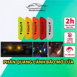 Bộ 4 Decal Phản Quang Cảnh Báo Mở Cửa Ô Tô