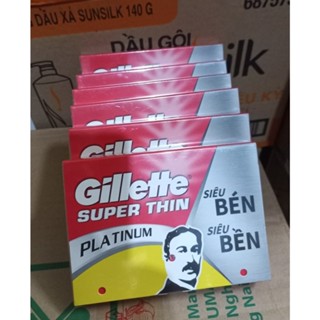 Hộp Lưỡi lam Gillette Super Thin hộp 5 lưỡi X 20h Lốc 20 hộp Lưỡi lam gillette GILLETTE SUPER THIN
