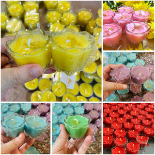 Hộp 12 ly nến bơ cúng phật size 35g cháy 7h