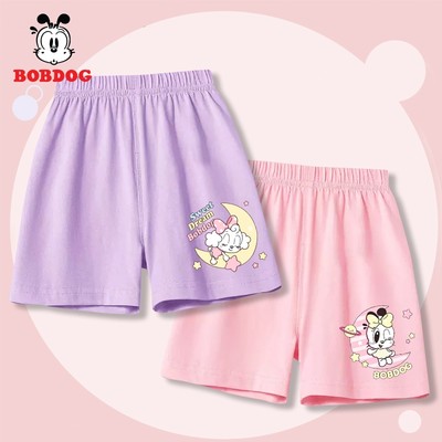 Quần short bé gái BOBDOG quần đùi cotton co dãn thoáng mát in hình dễ thương cho bé size 10-32kg