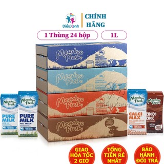 Thùng Sữa Meadow Fresh Nguyên Kem, Canxi, Ít Béo, Socola - 200ml - Sữa Meadow Nhập Khẩu Úc