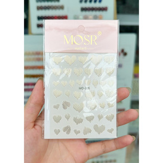Sticker Phản Quang hình tim trang trí móng tay
