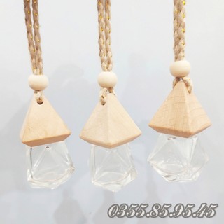 Vỏ lọ LỤC LĂNG kim cương nắp KIM TỰ THÁP 8ml đựng tinh dầu treo xe ô tô - lọ chiết tinh dầu, Thơm Phòng - Khử Mùi Phòng