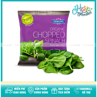 Cải Bó Xôi Cắt Nhỏ Đông Lạnh 400g Emborg – Organic Chopped Spinach
