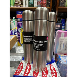 [Hàng Mỹ] Bình giữ nhiệt Training Steel Metal With Straw - Silver, 1000ml
