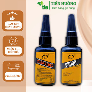Keo dán đa năng siêu dính Ximo S3000 50ml, Keo dán tường, sắt, nhôm, nhựa, gỗ, inox, gốm, giày da, vải siêu chắc-TIE