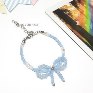 🎀 NƠ 🎀 -  Set vòng cổ vòng tay hạt cườm nhựa handmade (Xanh lá/Xanh dương/Tím/Cam/Hồng)