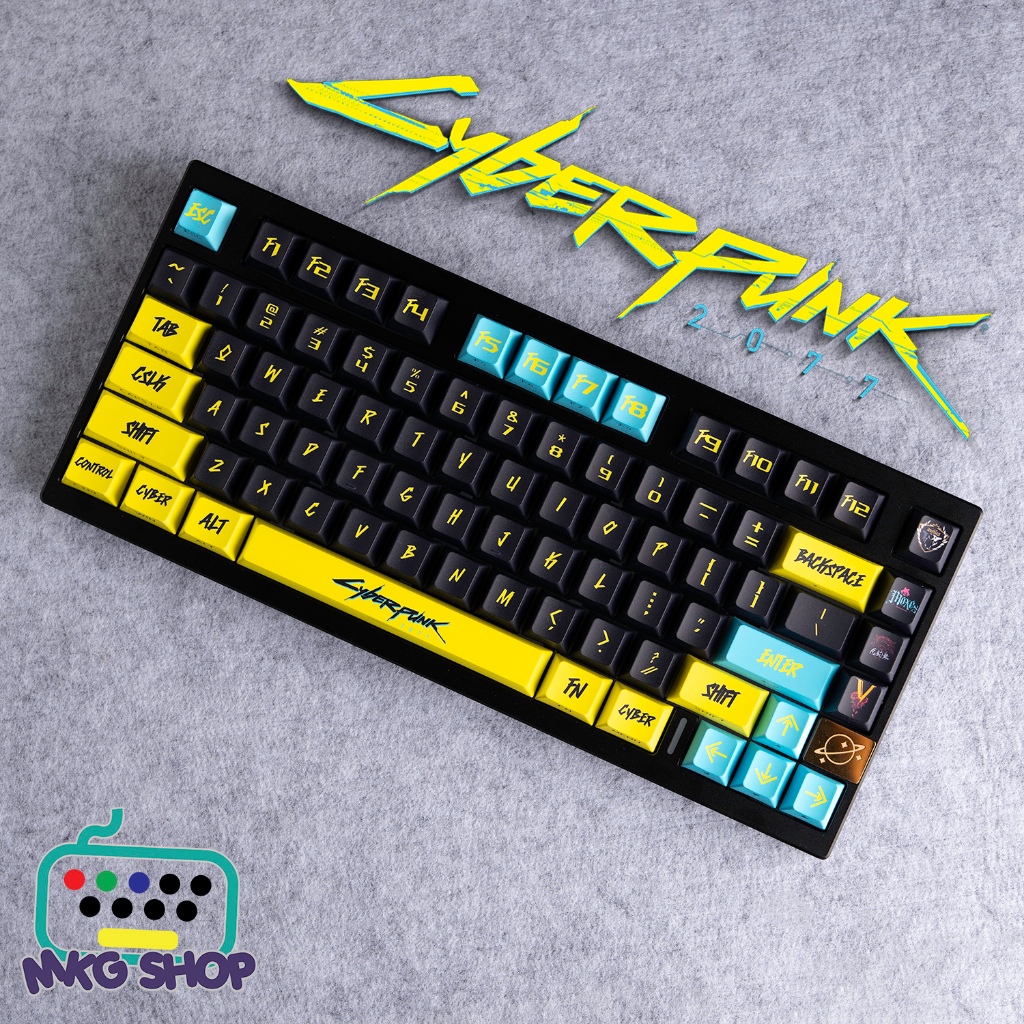 Keycap Cyber Punk 2077 | PBT doubleshot xuyên led | Cherry profile
