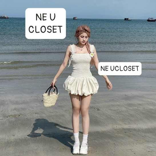 [HÀNG LOẠI 1] Váy 2 dây bí ngô cách điệu đầm bí váy đi biển đầm đi biển đầm du lịch đầm 2 dây đầm ha