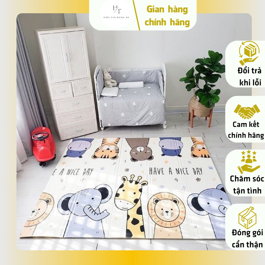  🐳🐳Thảm xốp xpe trải sàn cho bé chiếu gấp gọn 2 mặt tấm lót chống thấm cho bé tập bò kích thước 1m8 2m🫎 
