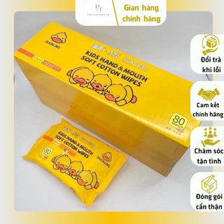 💫HOT DEAL💫Thùng catton 10 gói khăn ướt vịt vàng🐥/ khăn vịt Duck🐣/ khăn giấy ướt kháng khuẩn🐤(80 khăn/gói)
