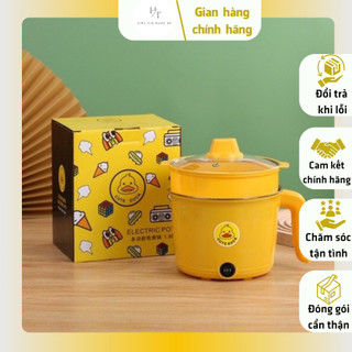  🐣 Nồi lẩu mini đa năng 2 tầng kèm giá hấp nồi lẩu mini vịt vàng 1.8L - Bảo hành 3 tháng 