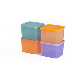 TUPPERWARE, Hộp Bảo quản thực phẩm Medium Square Round Tupperware, dung tích 845ml nhựa nguyên sinh