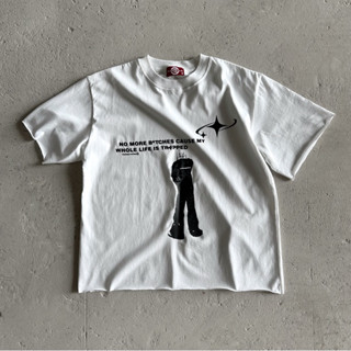 Áo Thun Boxy Oversize Trắng Đen Nam Nữ Cổ Tròn Cotton 250gsm "NO MORE..." TRAPPER CLUB