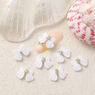 Set nơ nail đen trắng -Nơ Ngắn
