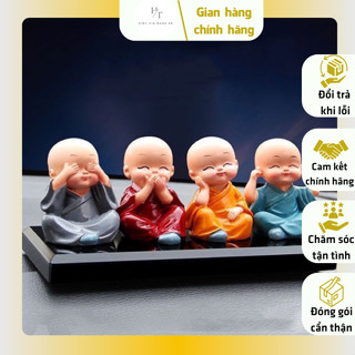 ❣GIÁ TỐT❣️ Bộ Tượng Chú Tiểu Hòa Thượng Tứ Không Mini Phong Thủy Trang Trí Bàn Làm Việc 🙏🏻
