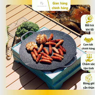HÀNG MỚI VỀChảo Đá Nướng Thịt Kiểu Hàn Quốc Ecoramic, Vỉ Nướng BBQ Chống Dính Không Cần Dầu_Hàng Chính Hãng 🍳