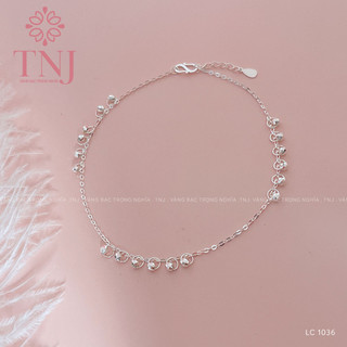  Lắc chân nữ bạc ta nguyên chất charm bi cầu phay xinh xắn đeo hàng ngày - LC 1038 - Vàng Bạc Trọng Nghĩa 