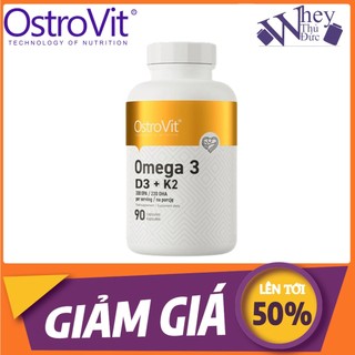 Dầu cá omega 3 + d3k2 ostrovit 90 viên - bổ sung vitamin d3,k2,e