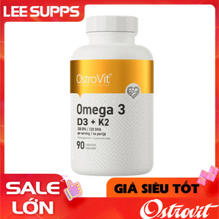 Viên dầu cá omega 3 d3 k2 ostrovit 90 viên - bổ sung vitamin d3 k2 e chất béo tốt