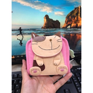 Ví gập mèo hikosen cara
