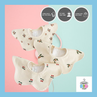 Set yếm tròn xoay 360 độ, yếm chống thấm họa tiết xinh xắn cho bé