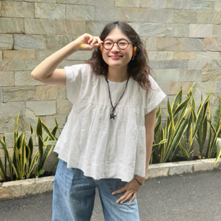 Áo Babydoll Cổ Tròn Hoa Thêu BERI