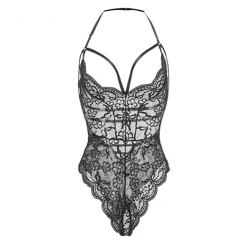 Bộ bodysuit ren mỏng hai dây trễ ngực LG150 | BigBuy360 - bigbuy360.vn